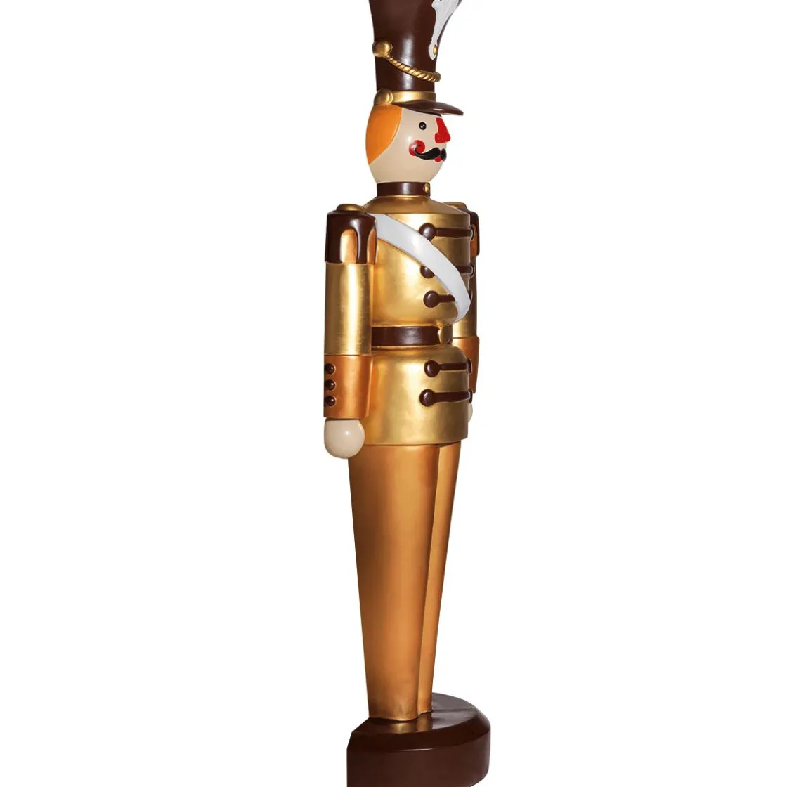 DecoWoerner Decoración Navideña Xxl|Figuras De Navidad>Figura De Soldado 185 Cm, Dorada-marrón, Mitad Plástico