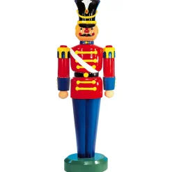 DecoWoerner Decoración Navideña Xxl|Figuras De Navidad>Figura De Soldado 185 Cm, Rojo-azul, Totalmente De Plástico