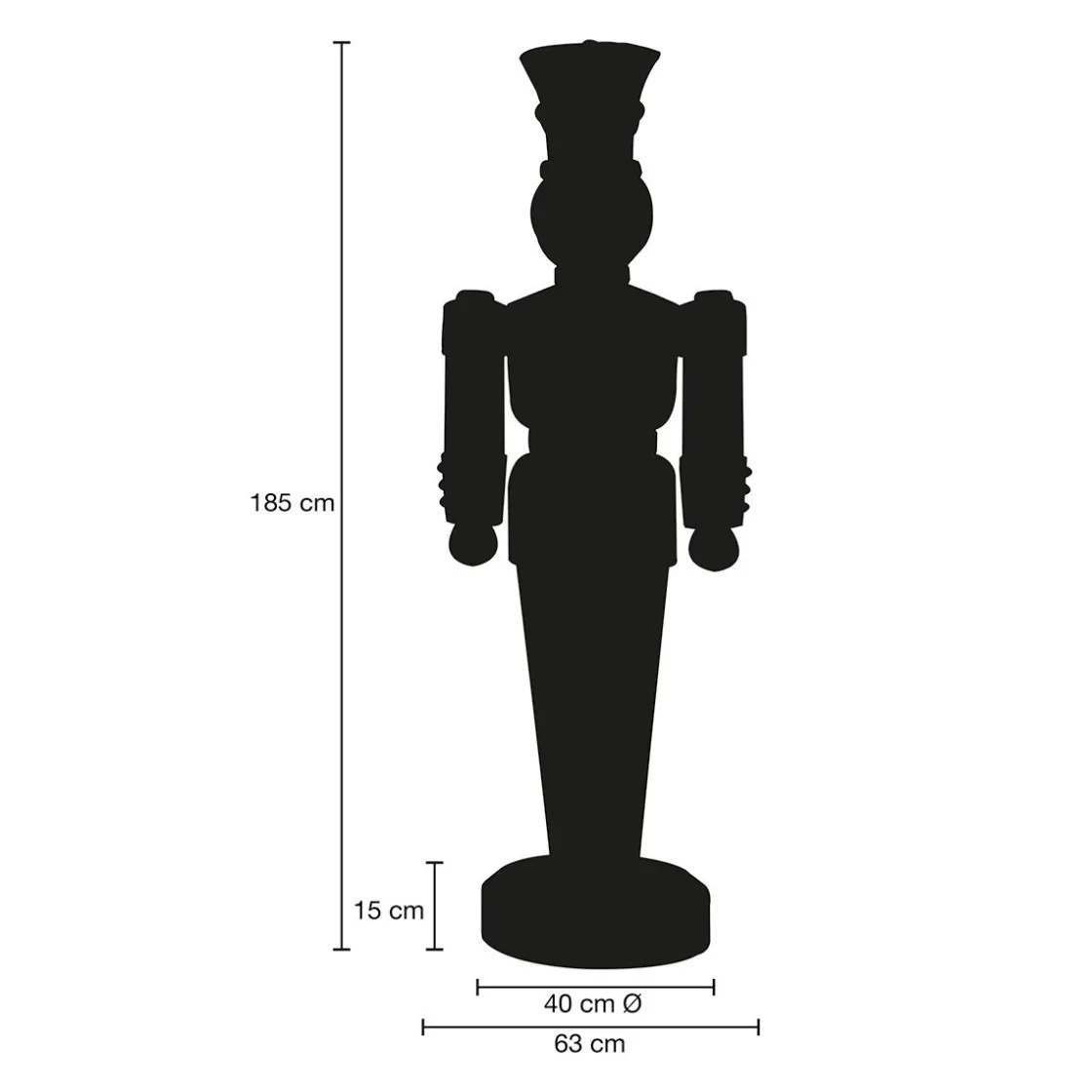 DecoWoerner Decoración Navideña Xxl|Figuras De Navidad>Figura De Soldado 185 Cm, Rojo-azul, Totalmente De Plástico