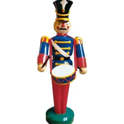 DecoWoerner Decoración Navideña Xxl|Figuras De Navidad>Figura De Soldado Con Tambor, 185 Cm