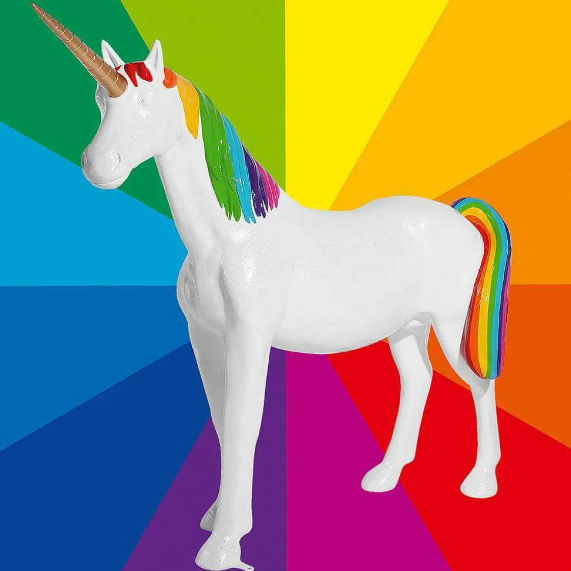 DecoWoerner Decoración De Animales>Figura De Unicornio Del Arco Iris Su Color Preferido