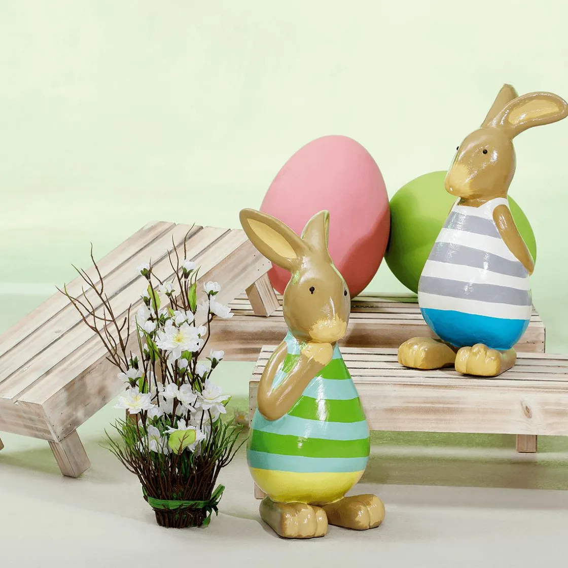 DecoWoerner Decoración De Animales|Decoración De Pascua>Figura Decorativa Conejo De Pascua , 39 Cm
