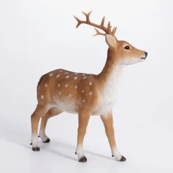 DecoWoerner Decoración De Animales|Decoración De Otoño>Figura Decorativa De Ciervo Hecha De Poliresina 23 X 20 X 6 Cm (H X L X P)