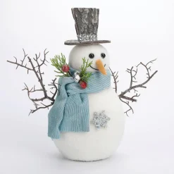 DecoWoerner Decoración De Invierno|Figuras De Navidad>Figura Decorativa Muñeco De Nieve 22 Cm