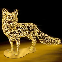 DecoWoerner Luz Decorativa>Figura Zorro XXL Con Luz LED Para Exterior, 145 Cm