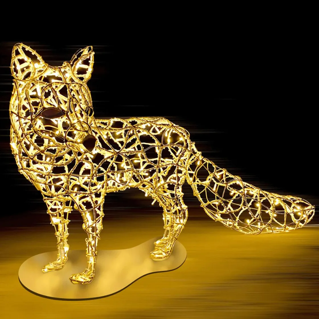 DecoWoerner Luz Decorativa>Figura Zorro XXL Con Luz LED Para Exterior, 145 Cm