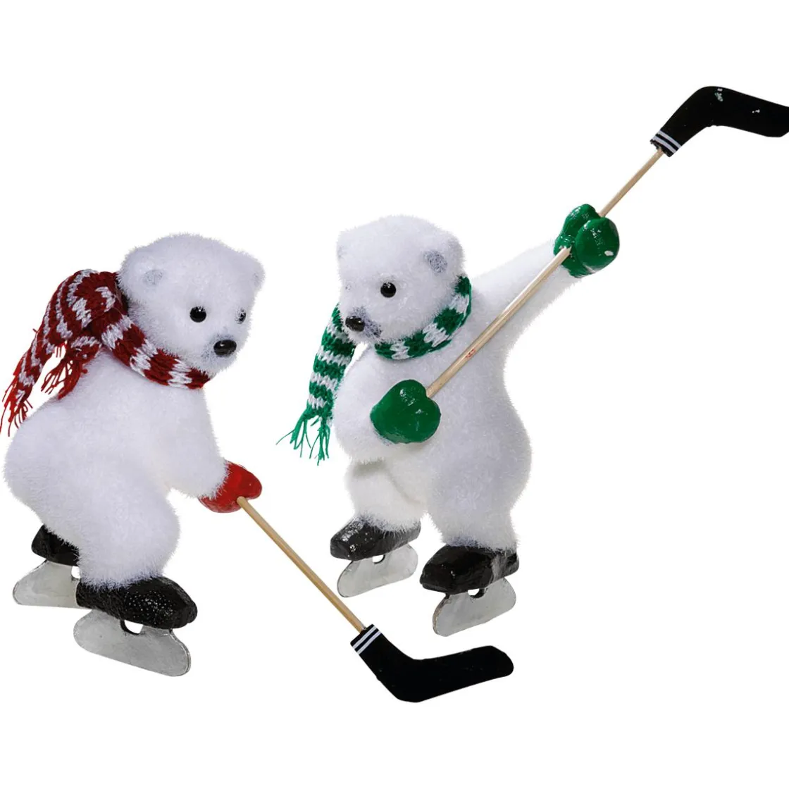 DecoWoerner Decoración De Invierno>Figuras Decorativas Osos Polares De Hockey, Altura 30 Cm