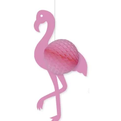 DecoWoerner Decoración De Animales|Decoración De Verano>Flamenco De Papel De Nido De Abeja 68 Cm