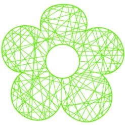 DecoWoerner Decoración De Verano|Decoración De Primavera>Flor 2D De Malla De Fibra 80 Cm