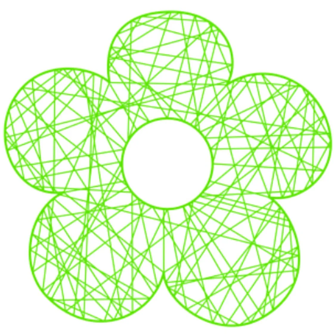 DecoWoerner Decoración De Verano|Decoración De Primavera>Flor 2D De Malla De Fibra 80 Cm