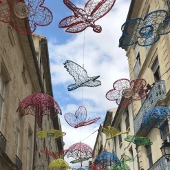 DecoWoerner Decoración De Verano|Decoración De Primavera>Flor 2D De Malla De Fibra 80 Cm