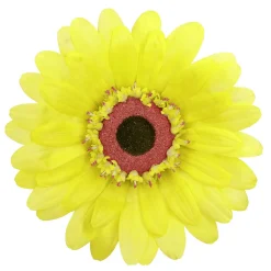 DecoWoerner Decoración De Primavera|Cabezas De Flores Artificiales>Flor De Gerbera Gigante Artificial, Marillo