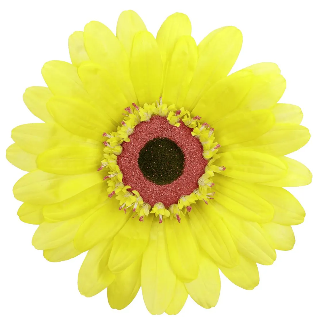 DecoWoerner Decoración De Primavera|Cabezas De Flores Artificiales>Flor De Gerbera Gigante Artificial, Marillo