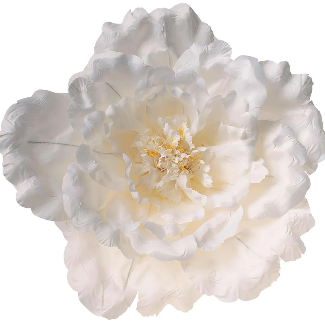 DecoWoerner Decoración De Primavera|Cabezas De Flores Artificiales>Flor De Peonía XL 65 Cm Ø, Blanca