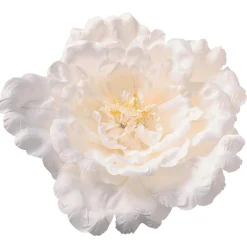 DecoWoerner Decoración De Primavera|Cabezas De Flores Artificiales>Flor De Peonía XL 65 Cm Ø, Blanca