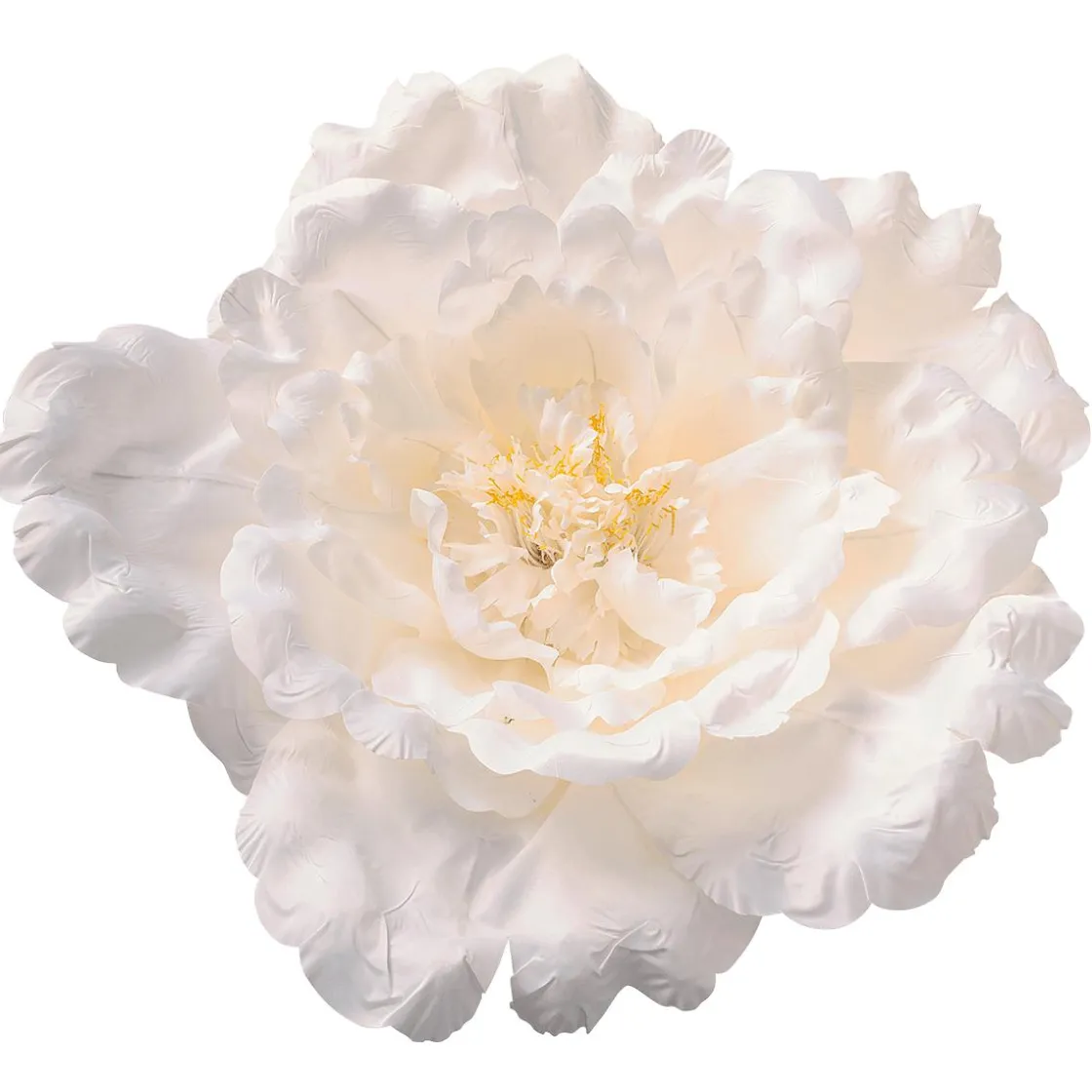 DecoWoerner Decoración De Primavera|Cabezas De Flores Artificiales>Flor De Peonía XL 65 Cm Ø, Blanca