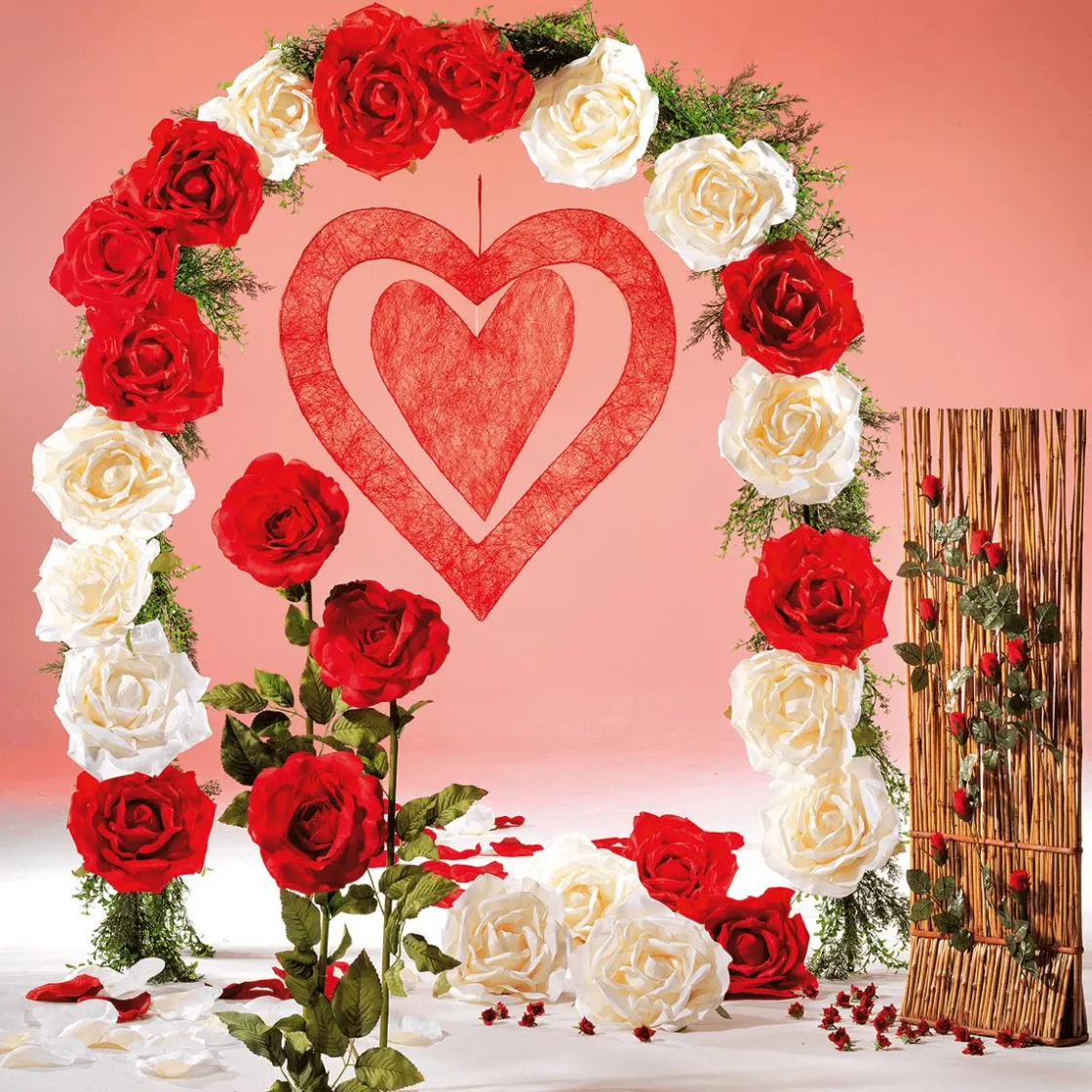 DecoWoerner Decoración Temática|Cabezas De Flores Artificiales>Flor Del Rosal XL Artificial, Ø 40 Cm, Color