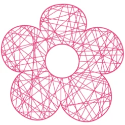 DecoWoerner Decoración De Verano|Decoración De Primavera>Flor Trenzada De Fibra 2D 60 Cm