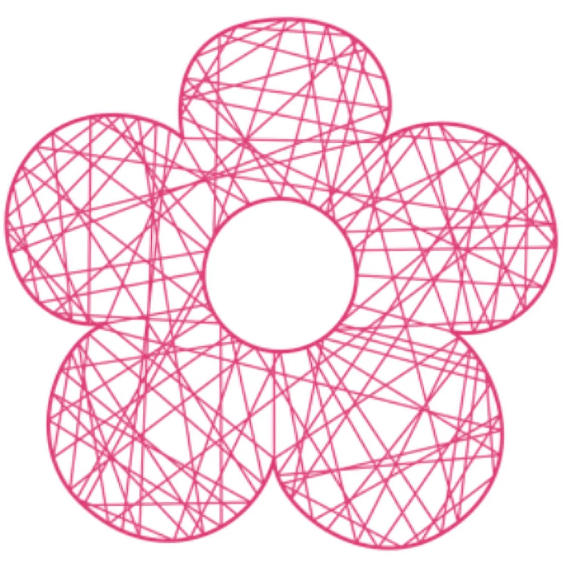 DecoWoerner Decoración De Verano|Decoración De Primavera>Flor Trenzada De Fibra 2D 60 Cm