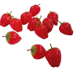 DecoWoerner Frutas>Fresas Alimentos De Imitación 12 Piezas