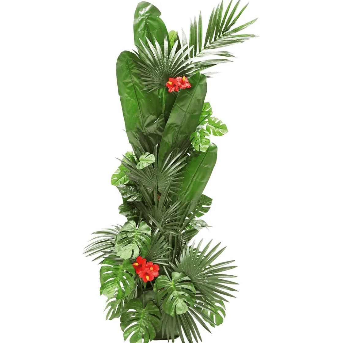 DecoWoerner Decoración De Verano|Hojas>Fronda De Areca Gigante Decorativa, Longitud 180 Cm