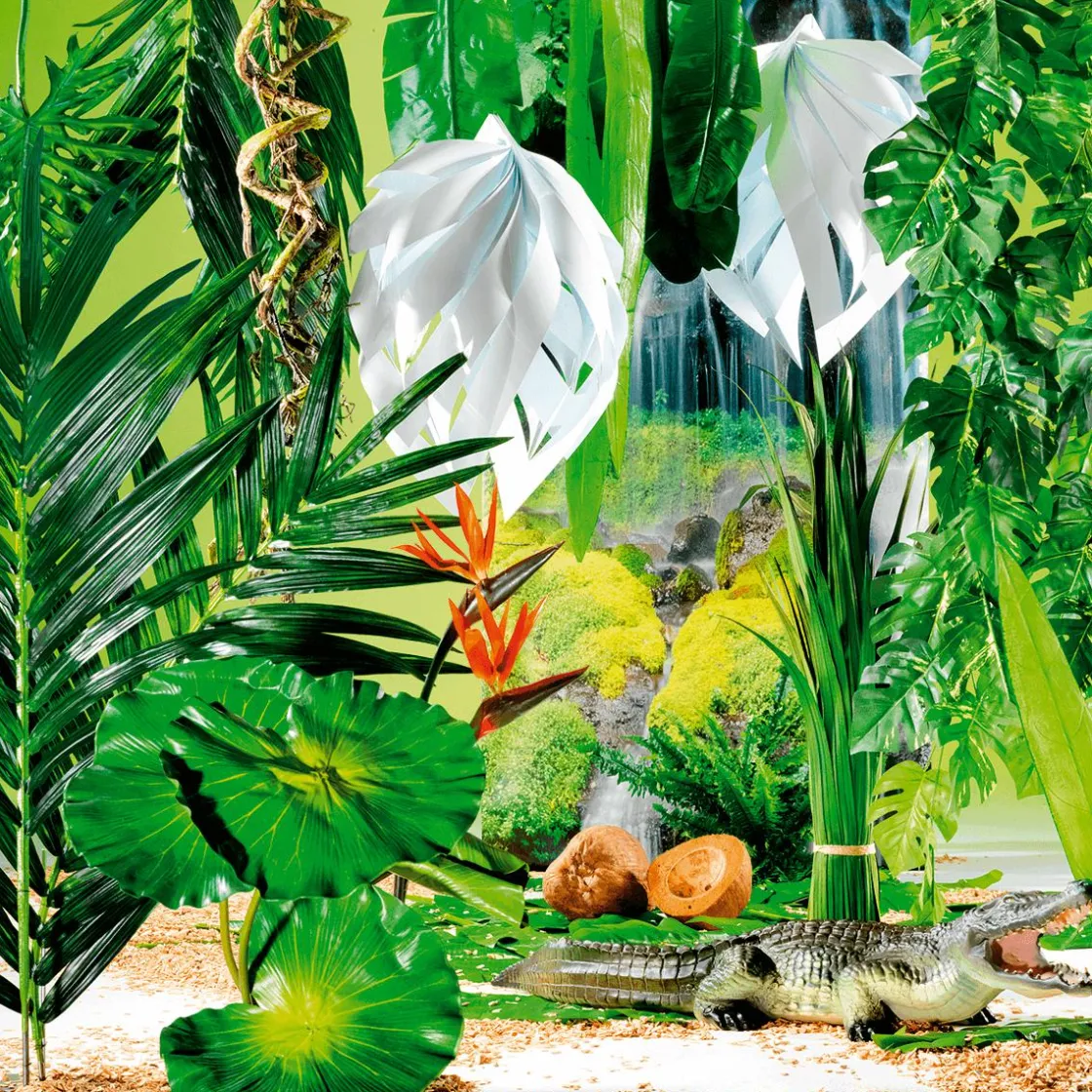 DecoWoerner Decoración De Verano|Hojas>Fronda De Areca Gigante Decorativa, Longitud 180 Cm