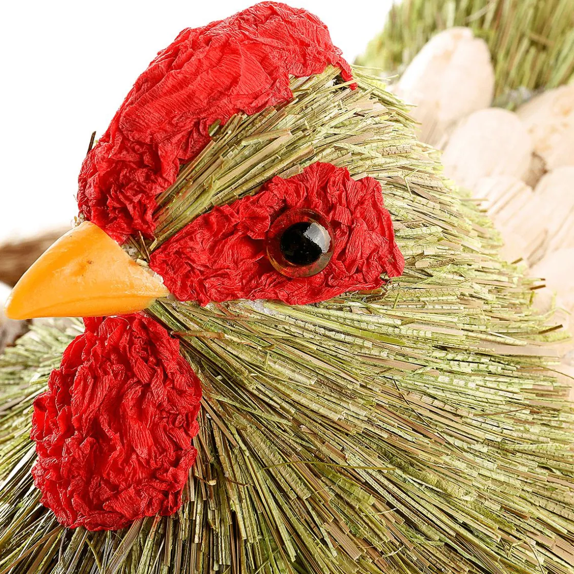 DecoWoerner Decoración De Animales|Decoración De Pascua>Gallina Deco Sobre Nido 23 Cm Ø, 16 Cm De Altura