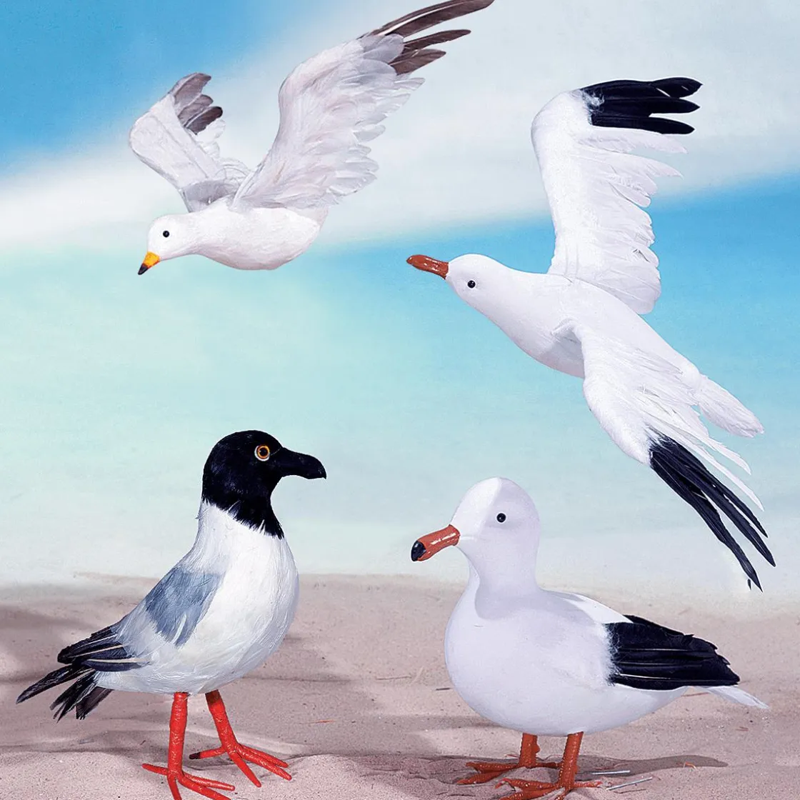 DecoWoerner Decoración De Animales|Decoración De Verano>Gaviota Decorativa Volando, Anchura 43 Cm