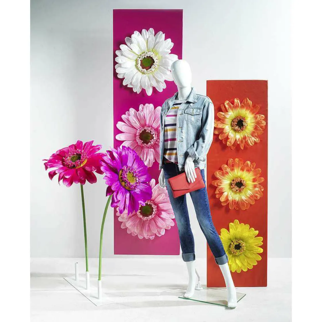 DecoWoerner Decoración De Primavera|Flores Artificiales>Gerbera Gigante Artificial 120 Cm