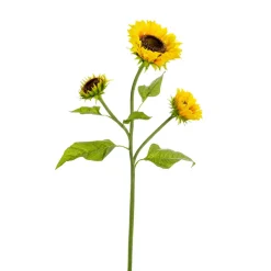 DecoWoerner Decoración De Otoño|Flores Artificiales>Girasol Artificial Con 3 Flores 87 Cm