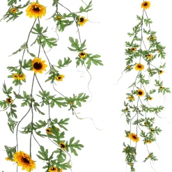 DecoWoerner Decoración De Otoño|Guirnaldas Y Vides>Girasol Artificial Enredadera 125 Cm