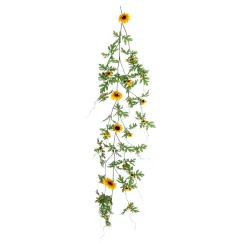 DecoWoerner Decoración De Otoño|Guirnaldas Y Vides>Girasol Artificial Enredadera 125 Cm