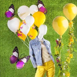 DecoWoerner Decoración Temática|Decoración De Primavera>Globo De Plástico Amarillo Ø 28 Cm
