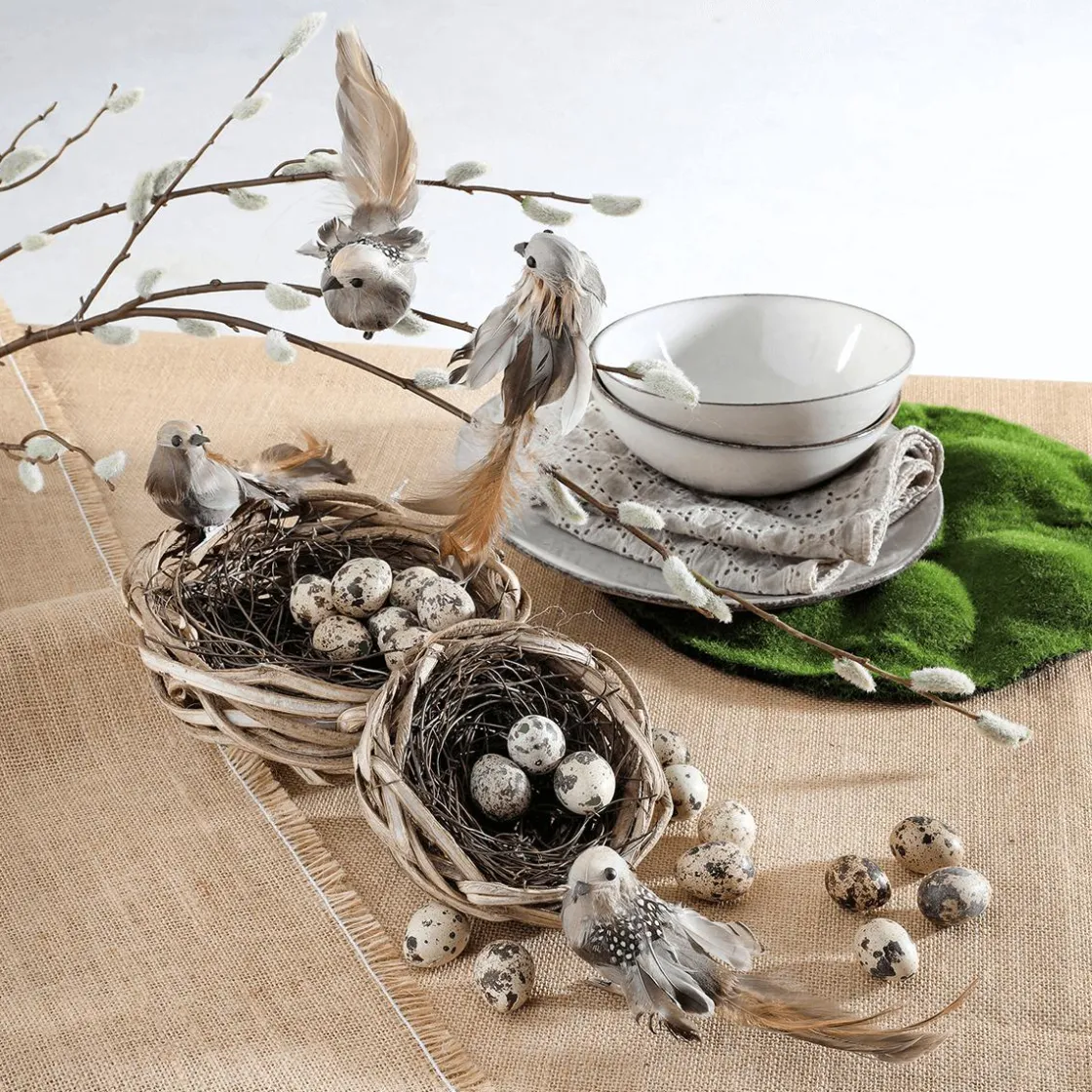 DecoWoerner Decoración De Animales|Decoración De Primavera>Gorriones Decorativos, 17 Cm, 6 Piezas