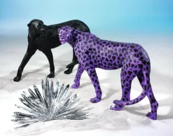 DecoWoerner Decoración De Animales>Guepardo Morado 110 Cm De Largo Con Manchas Negras