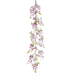 DecoWoerner Decoración De Primavera|Guirnaldas Y Vides>Guirnalda Artificial De Cerezos En Flor 140 Cm