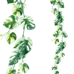 DecoWoerner Decoración De Verano|Guirnaldas Y Vides>Guirnalda Artificial De Philoranke Variegata Monstera De 180 Cm
