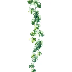 DecoWoerner Decoración De Verano|Guirnaldas Y Vides>Guirnalda Artificial De Philoranke Variegata Monstera De 180 Cm