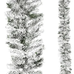 DecoWoerner Guirnaldas De Navidad>Guirnalda De Abeto Con Copos, 270 Cm, Ø 30 Cm