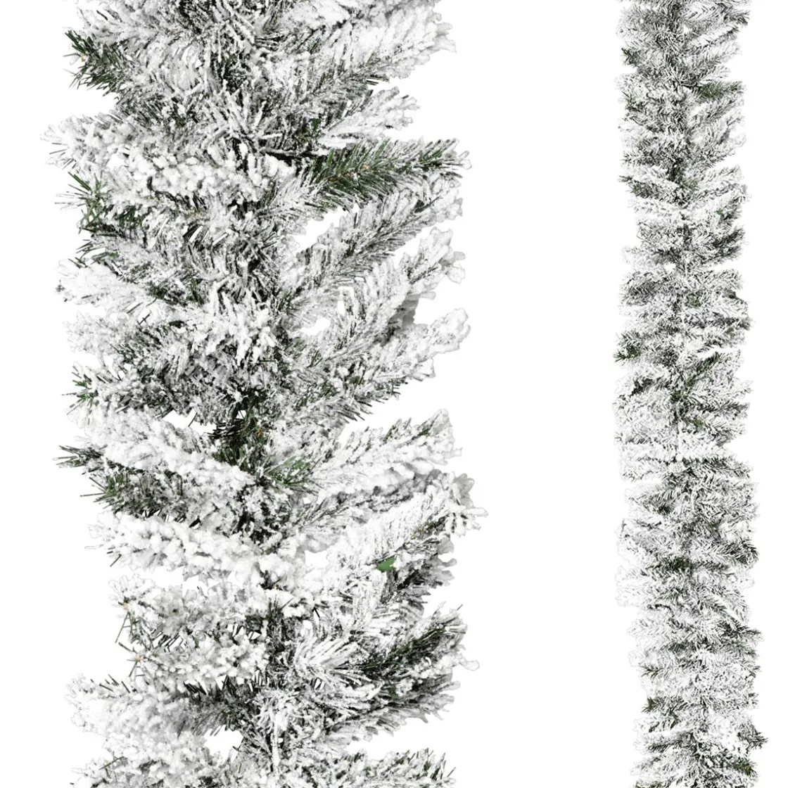 DecoWoerner Guirnaldas De Navidad>Guirnalda De Abeto Con Copos, 270 Cm, Ø 30 Cm
