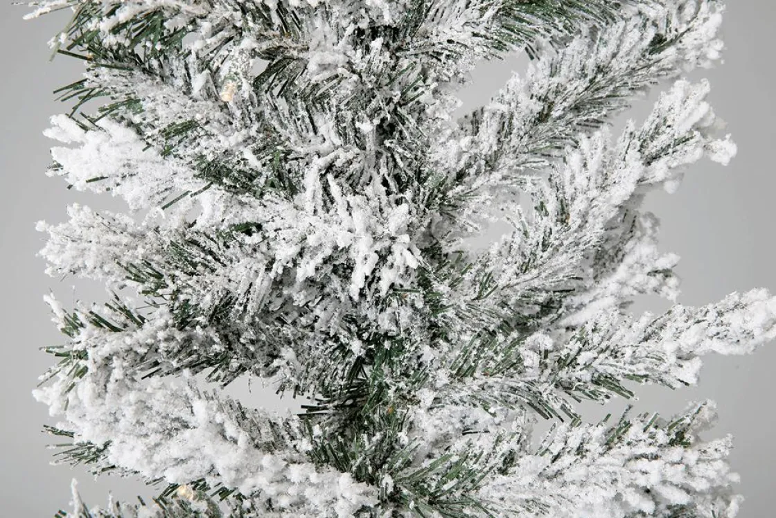 DecoWoerner Guirnaldas De Navidad>Guirnalda De Abeto Con Copos 180 Cm, 30 Cm Ø