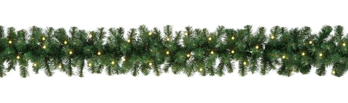 DecoWoerner Guirnaldas De Navidad>Guirnalda De Abeto Deluxe, LED, 270 Cm, Ø 30 Cm