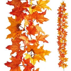 DecoWoerner Decoración De Otoño|Guirnaldas Y Vides>Guirnalda De Arce 180 Cm