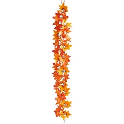 DecoWoerner Decoración De Otoño|Guirnaldas Y Vides>Guirnalda De Arce 180 Cm