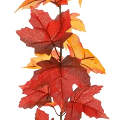 DecoWoerner Decoración De Otoño|Guirnaldas Y Vides>Guirnalda De Arce Artificial - Marrón 180 Cm