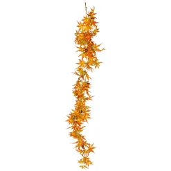 DecoWoerner Decoración De Otoño|Guirnaldas Y Vides>Guirnalda De Arce LED, 140 Cm