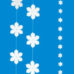 DecoWoerner Decoración De Invierno>Guirnalda De Copos De Nieve, 180 Cm De Largo