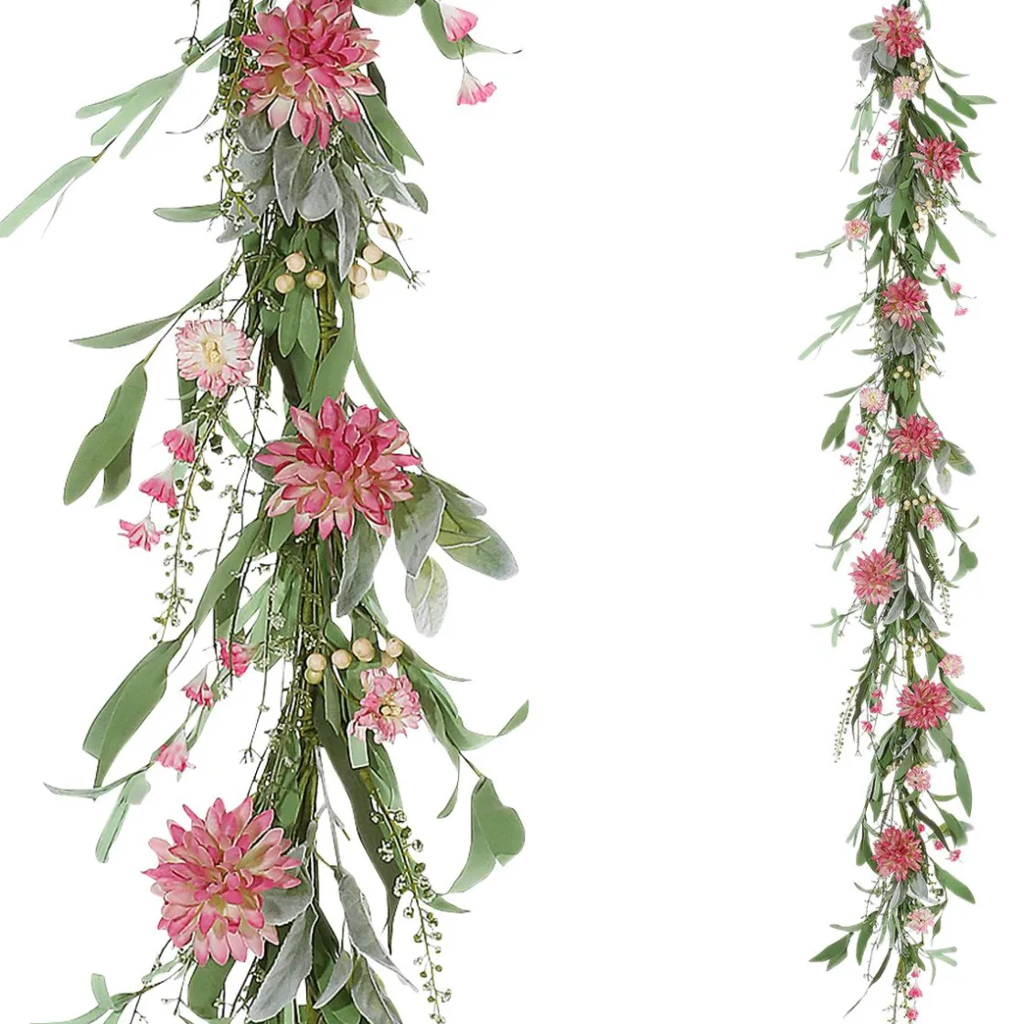 DecoWoerner Decoración De Verano|Decoración De Primavera>Guirnalda De Dalias Artificiales 158 Cm