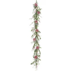 DecoWoerner Decoración De Verano|Decoración De Primavera>Guirnalda De Dalias Artificiales 158 Cm