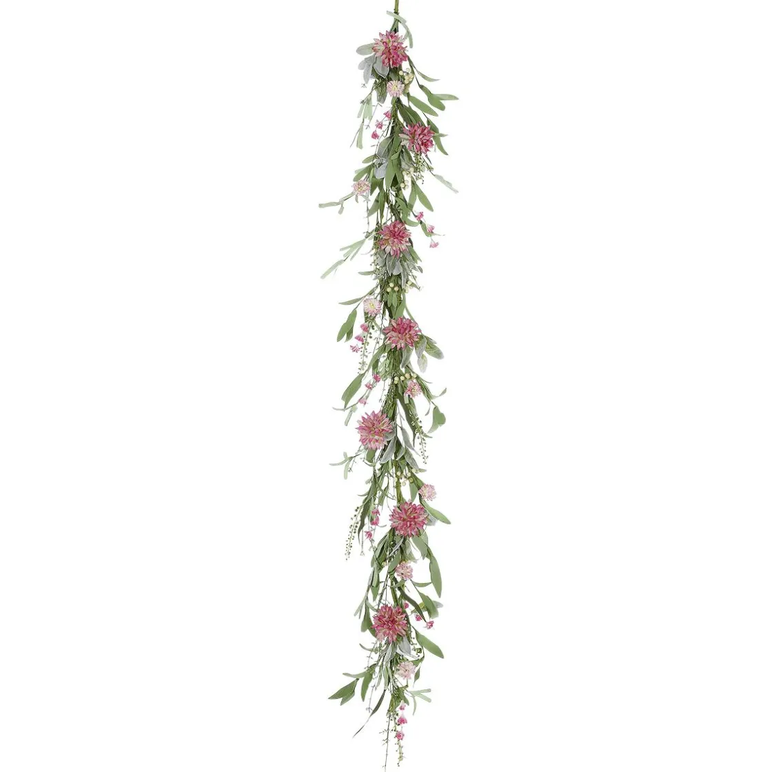 DecoWoerner Decoración De Verano|Decoración De Primavera>Guirnalda De Dalias Artificiales 158 Cm